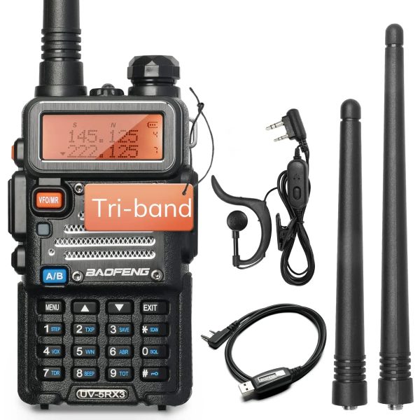 Tri-Band Baofeng UV-5RX3 VFO Long Range Portable Transceiver - Image 2