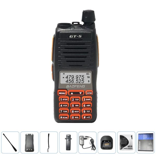 2pcs/lot Baofeng GT-5 10W Dual PTT 5000mAh Dual Band Ham Radios UV82 Update - Image 4