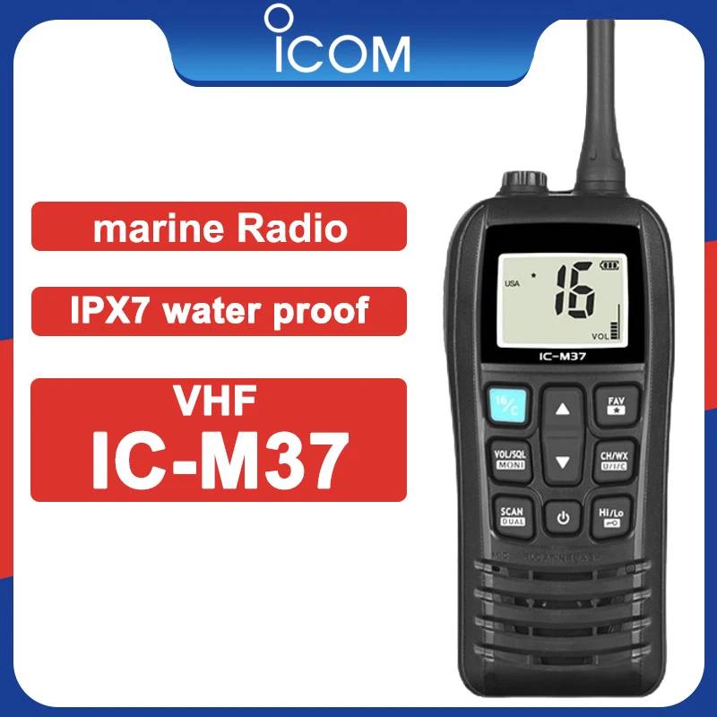 ICOM IC M37 Handheld VHF Marine Radio Waterproof Walkie Talkie