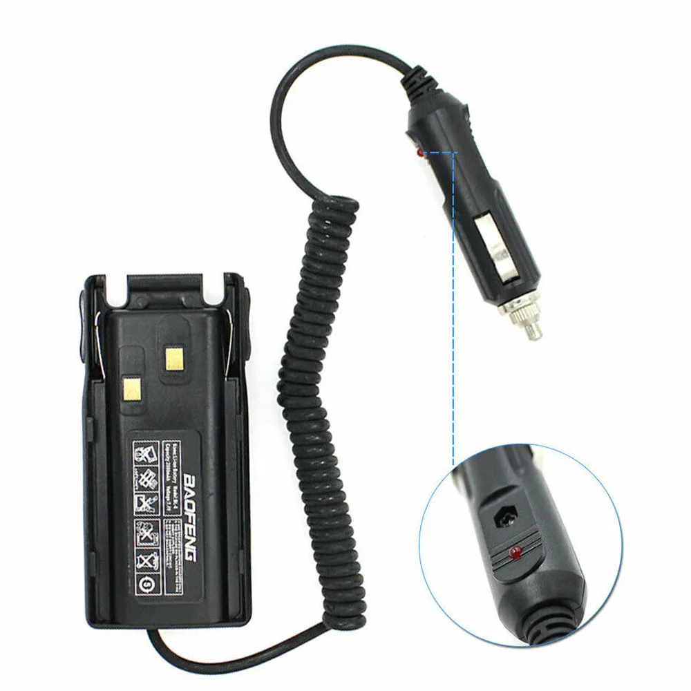 Original Car Charger Battery Eliminator for BAOFENG UV-82 UV-89 or UV-5R DM-5RPlus Two Way Radio Bettery Chargers