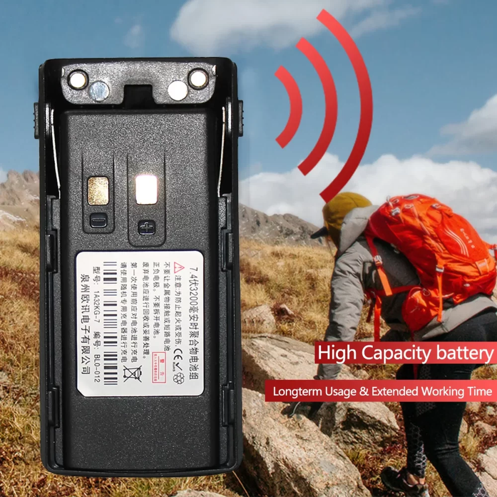 Wouxun KG-UV9D Plus Replacement Battery Type-C Charging for KG-UV9D KG-UV2Q/KG-UV9DMate Radio - Image 4