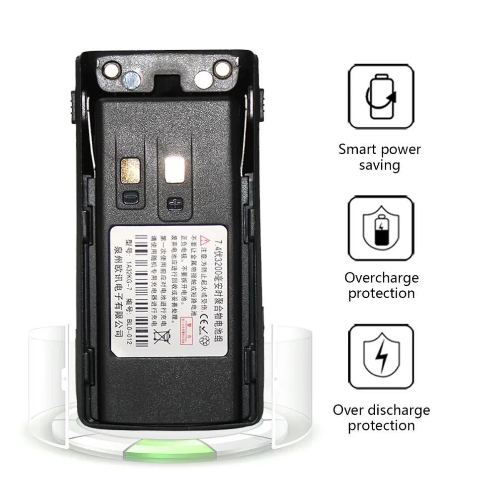 Wouxun KG-UV9D Plus Replacement Battery Type-C Charging for KG-UV9D KG-UV2Q/KG-UV9DMate Radio - Image 6