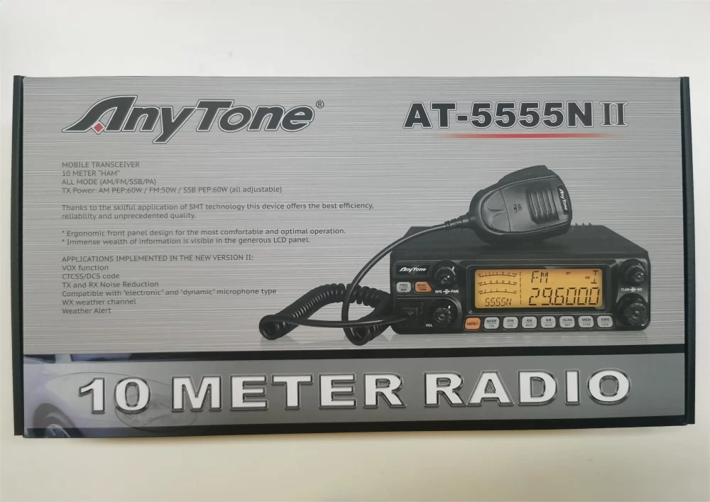 AnyTone AT-5555N II 28.000-29.700MHz 10 Meter Radio 40 Channel AM/FM/SSB/LSB/USB Mode 10 Meter Radio - Image 5