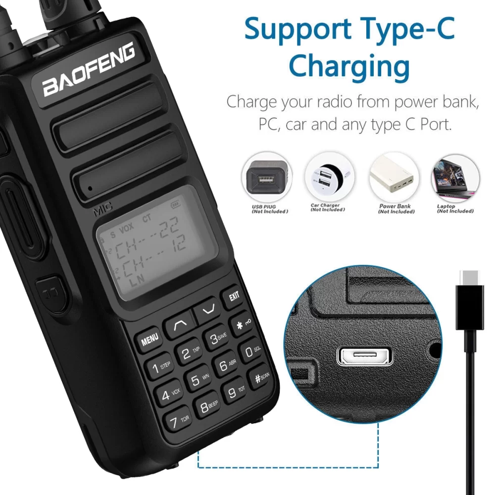 BAOFENG TH-15S Pro Amateur Radio Long Range Walkie Talkie 999 Channal Two Way Radios, GMRS Repeater Capable, NOAA Dual Band Radio - Image 6
