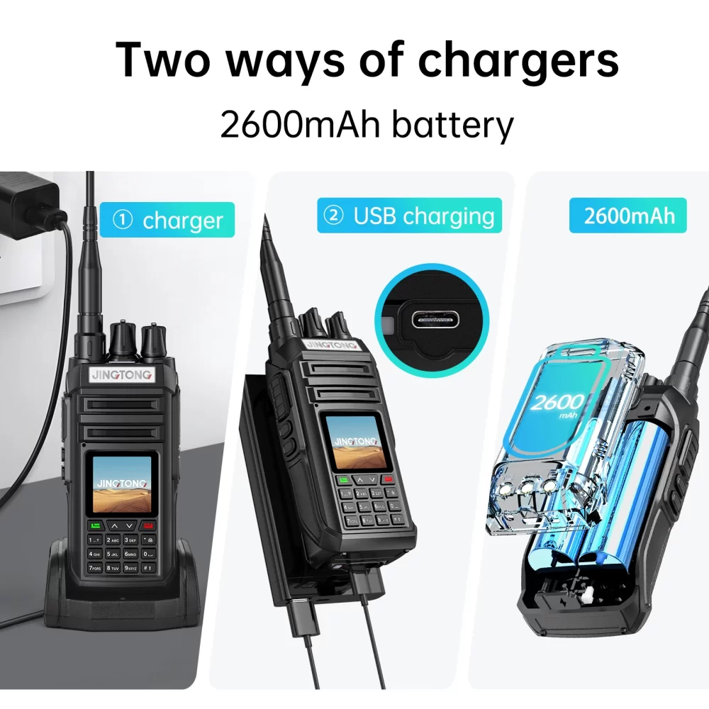 Jingtong JT-3988 Multi Band Walkie Talkie 10W Air Band Radio NOAA Wireless Frequency Tyep-C Charge U/VHF DTMF Portable FM Scrambler - Image 2