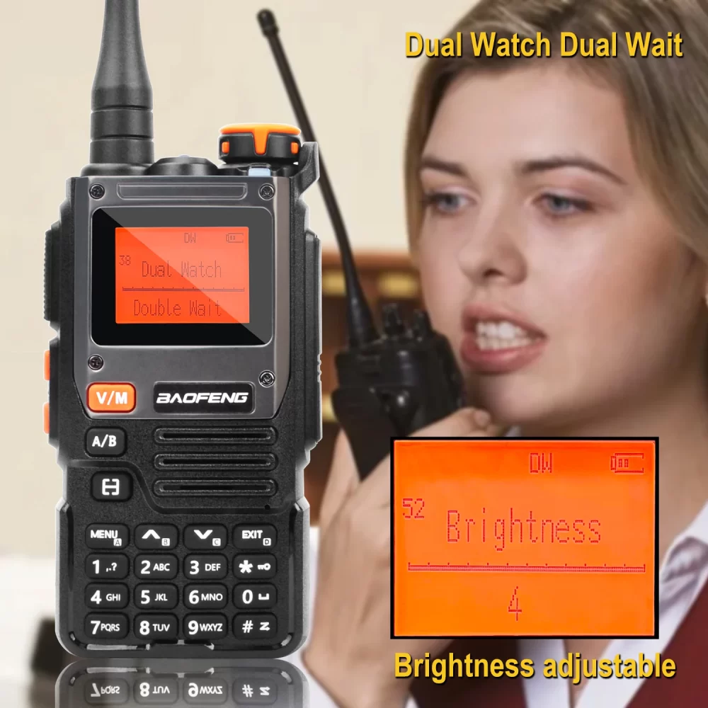 Baofeng UV-K61 Portable Radio AM FM Multi-band NoAA Noise Cancel Wireless Frequency Copy VOX FM Radio 2600mAh USB-C Battery with Headset - Image 6