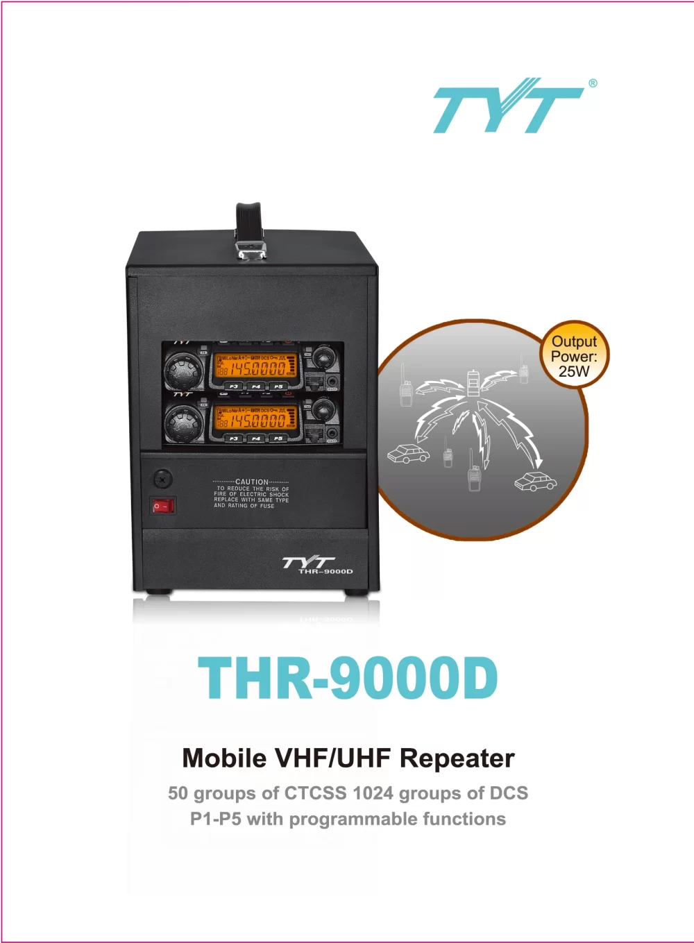 TYT THR-9000 Mobile VHF UHF Two way Repeater Compact and lightweight - Image 2