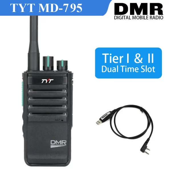 TYT MD-795 DMR Digital Radio UHF 400-470MHz with Voice Encryption 4W/1W Power Portable Walkie Talkie - Image 2