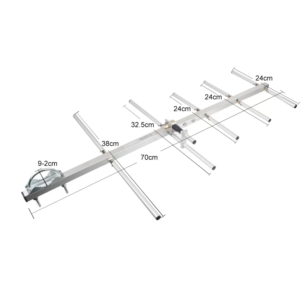 Walkie Talkie Antenna UHF 400-470MHz Frequency Adjustable Collapsible Free Disassembly 5 Elements Yagi Directional Antenna 13dBi - Image 3