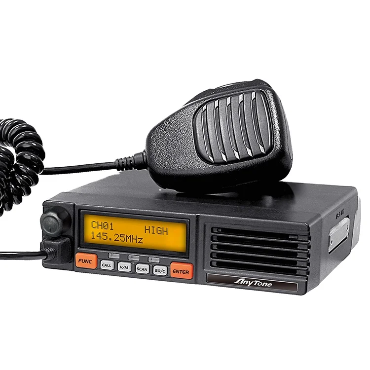Anytone AT-5189 Car Radio 60w High power UHF VHF Mobile Base Station walkie talkie 100km long range 250 channels two-way radi