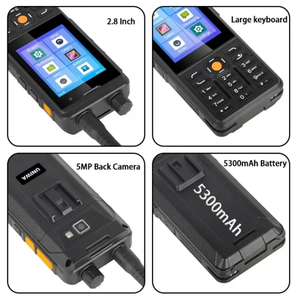 UNIWA P5 DMR/Analog Walkie Talkie Phone Zello POC 5300mAh Smartphone - Image 5