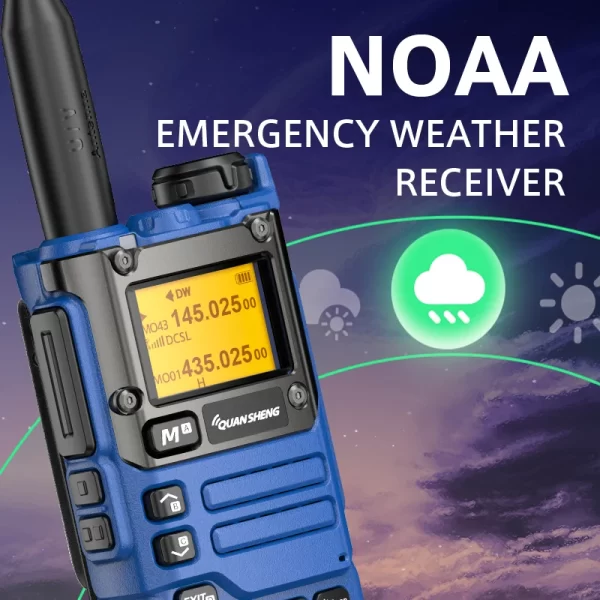 Blue Quansheng UV K5 (8) Multi Frequency AIR Reception UV-K6 Walkie Talkie - Image 2