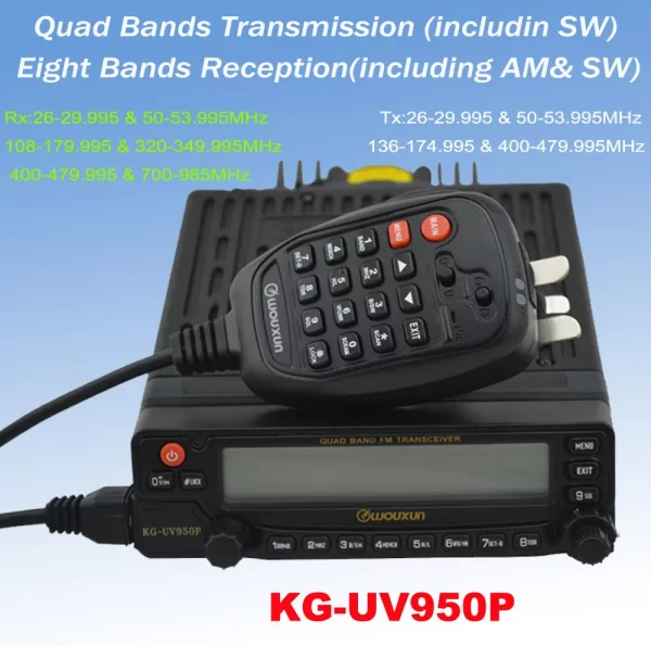 Wouxun KG-UV950P Quad Bands Mobile Transceiver