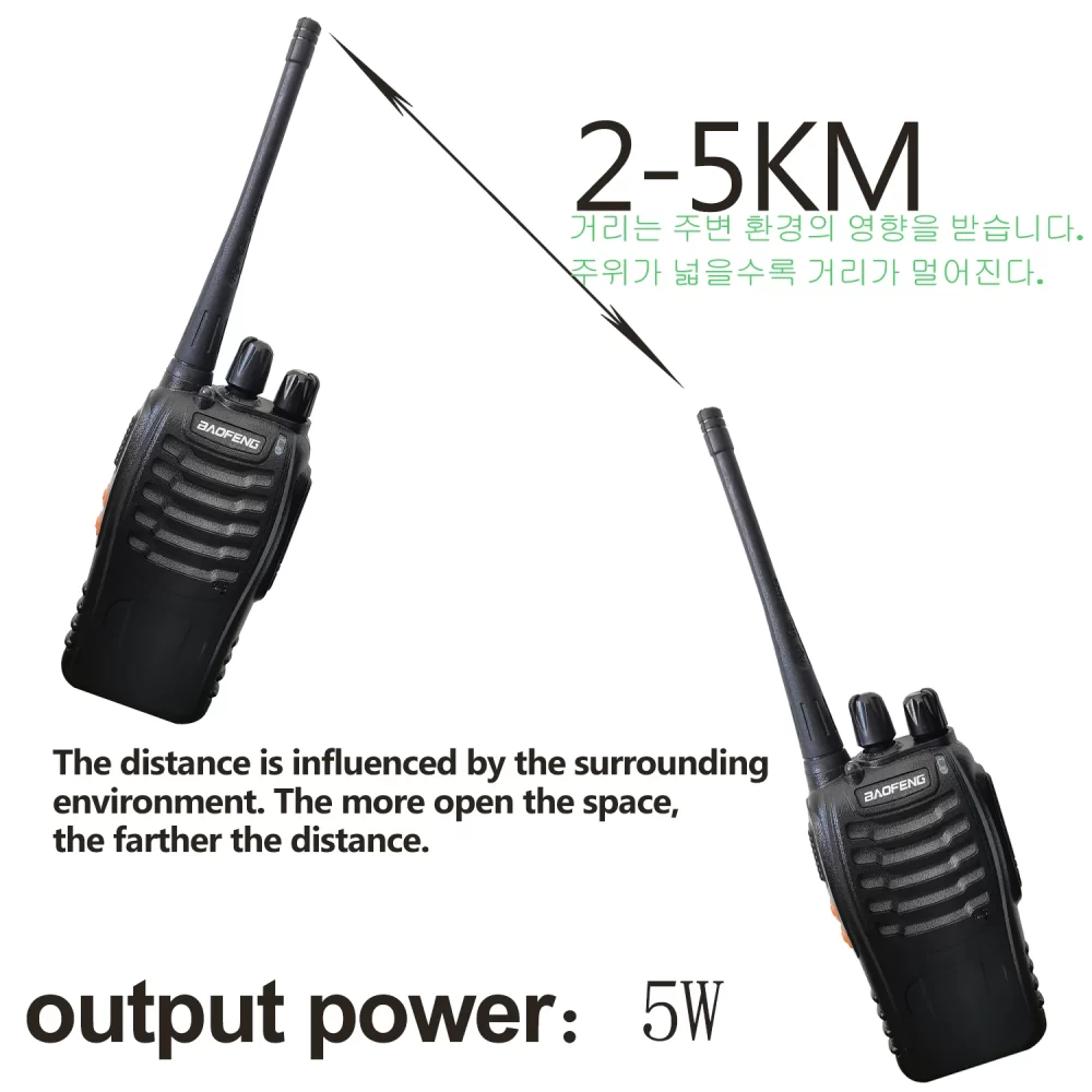 10pcs/Lot Baofeng BF 888S  Portable two way radio with earpiece bf888s transceiver - Image 2