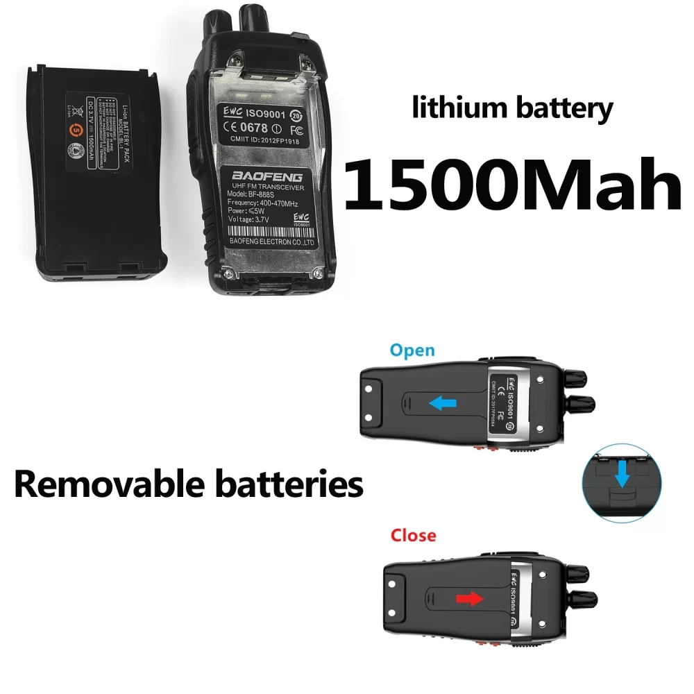10pcs/Lot Baofeng BF 888S  Portable two way radio with earpiece bf888s transceiver - Image 3