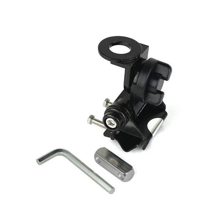 RB402 Metal Adjustable Angle Mini Mobile Bracket Antenna Mount Clip Black Car Truck Vehicle Mast Install