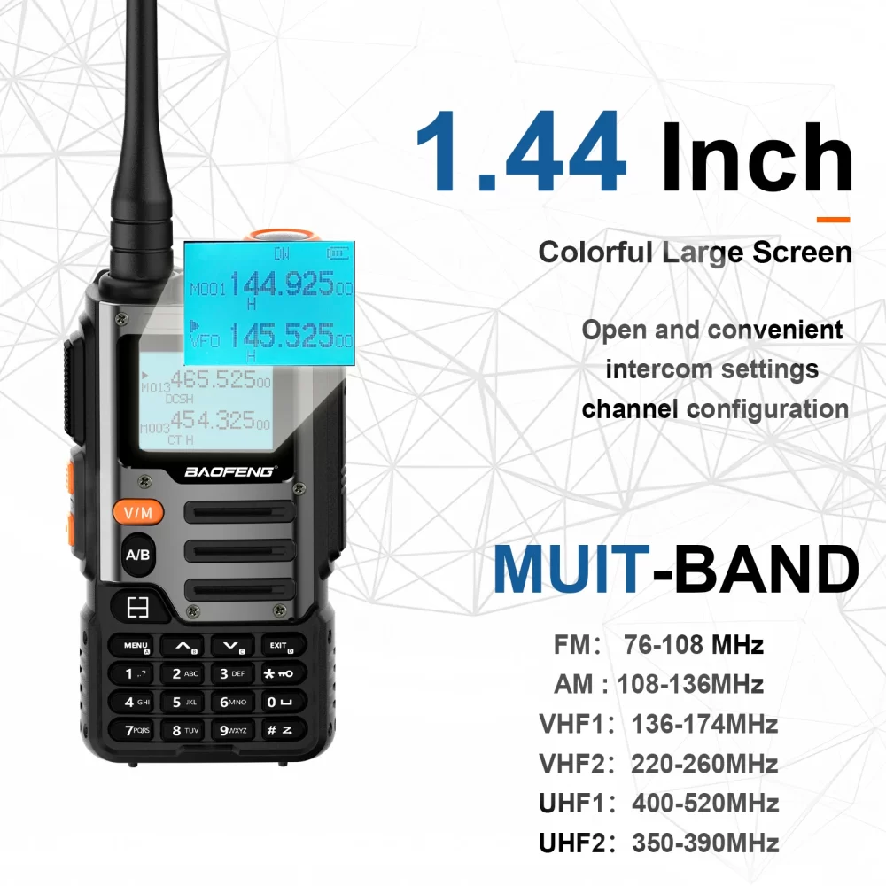 Baofeng UV-K68  Air Band Handheld Radio TYPE-C K68 Charge UHF VHF DTMF FM NOAA Wireless Frequency Two Way Radio - Image 2