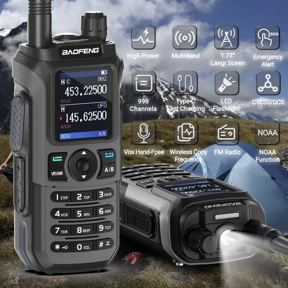 BAOFENG UV-21R Air Band Walkie Talkie Wireless Copy Frequency Type-C 999 Channels NOAA Long Range AM For UV-21 PRO Ham Radio - Image 3