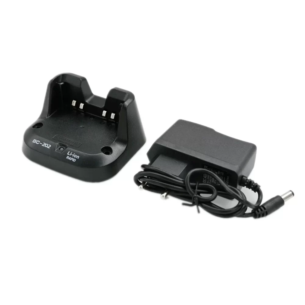 BC202 Desktop Rapid Charger Tray & AC Plug Adapter for BP271 BP272 BP307 ID-31A ID-31E ID-51A ID51E HAM Radio Charge Accessory - Image 2