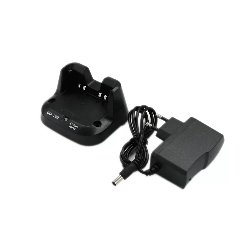 BC202 Desktop Rapid Charger Tray & AC Plug Adapter for BP271 BP272 BP307 ID-31A ID-31E ID-51A ID51E HAM Radio Charge Accessory
