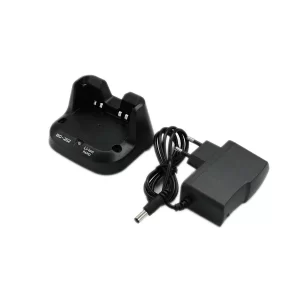 BC202 Desktop Rapid Charger Tray & AC Plug Adapter for BP271 BP272 BP307 ID-31A ID-31E ID-51A ID51E HAM Radio Charge Accessory