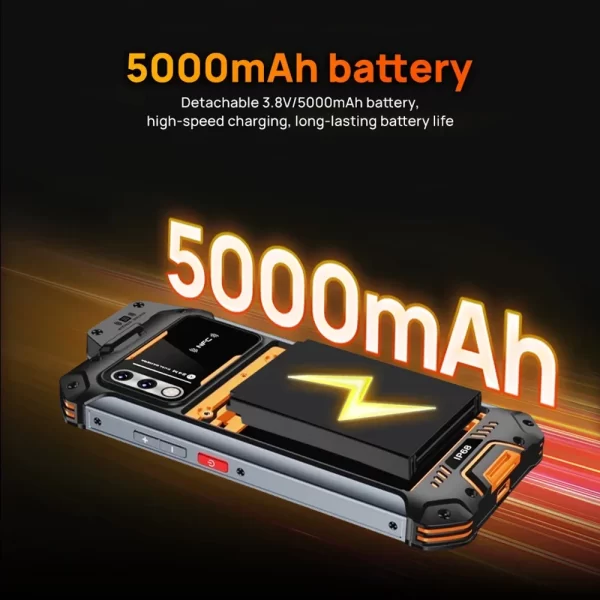 UNIWA W999 Helio G99 Rugged Waterproof Walkie Talkie Explosion-proof 8GB+128GB 6.3 Inch FHD 5000mAh Smartphone Andriod 11 NFC Cell Phones ATEX - Image 5