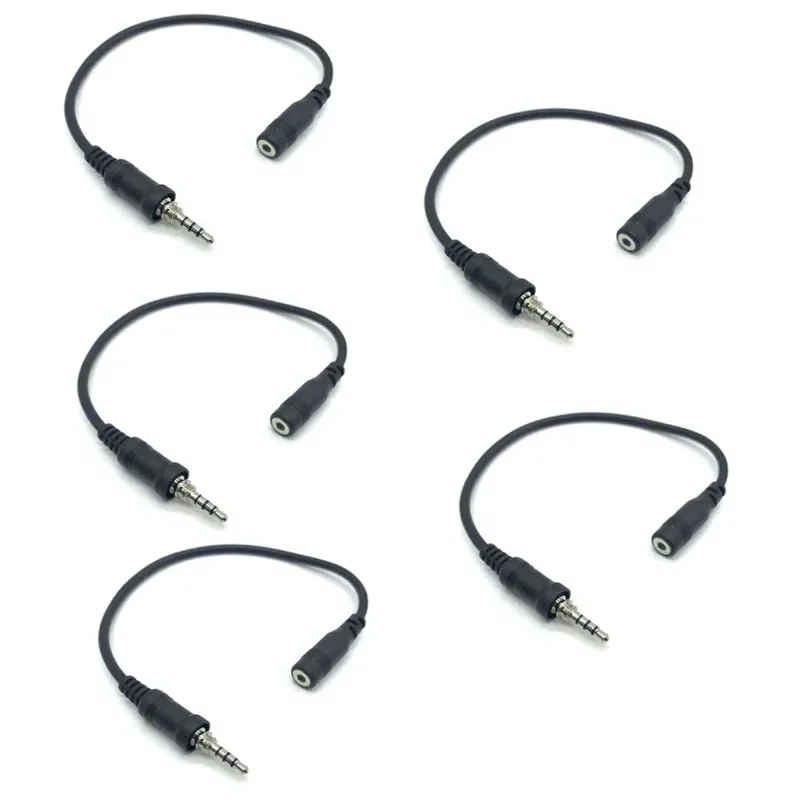 5pcs 3.5mm Female Plug Connector Audio Transfer Cable for YAESU Vertex VX-7R VX-6R VX-177 VX-170 Two Way Radio Headset Earphone