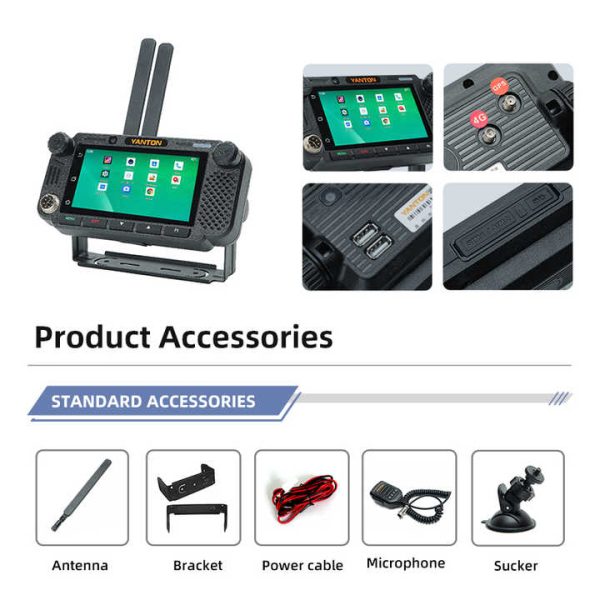 YANTON TM-7600 Vehicle Mobile Transceiver Android 4G PoC Mobile Zello Car Radio - Image 2