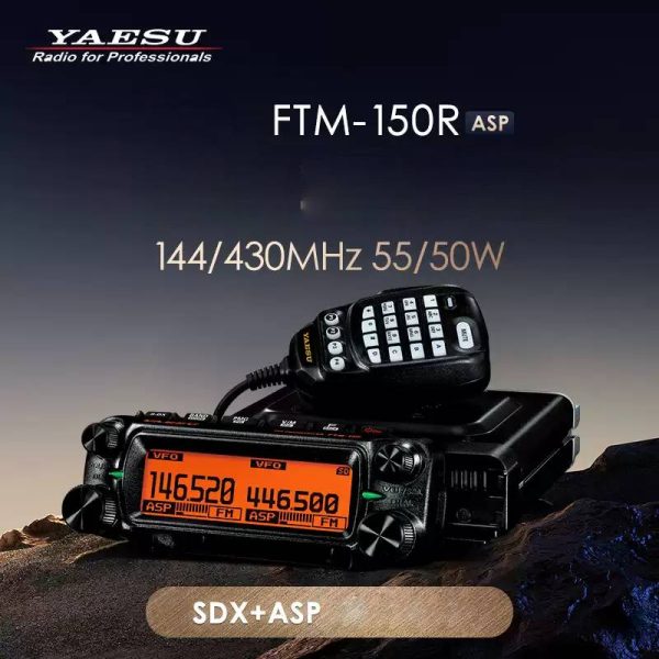 Yaesu FTM-150R ASP Dual Band Mobile FM Tranceiver 55 watts VHF 50 watts UHF with Bluetooth Microphone