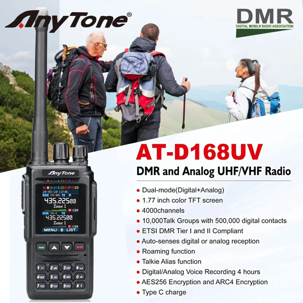 Anytone  AT-D168UV Digital Handheld Walkie Talkie Free Shipping