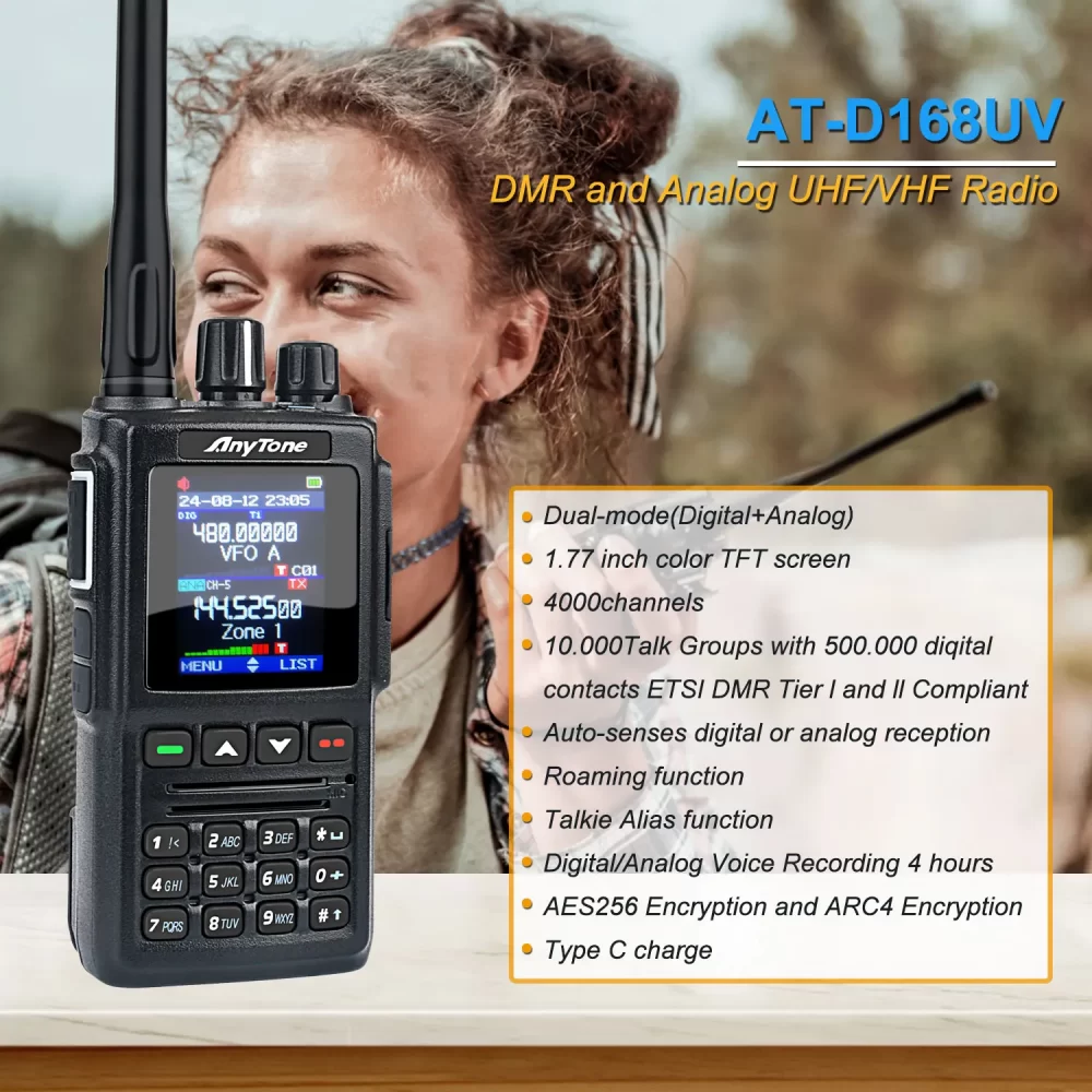 Anytone  AT-D168UV Digital Handheld Walkie Talkie Free Shipping - Image 7