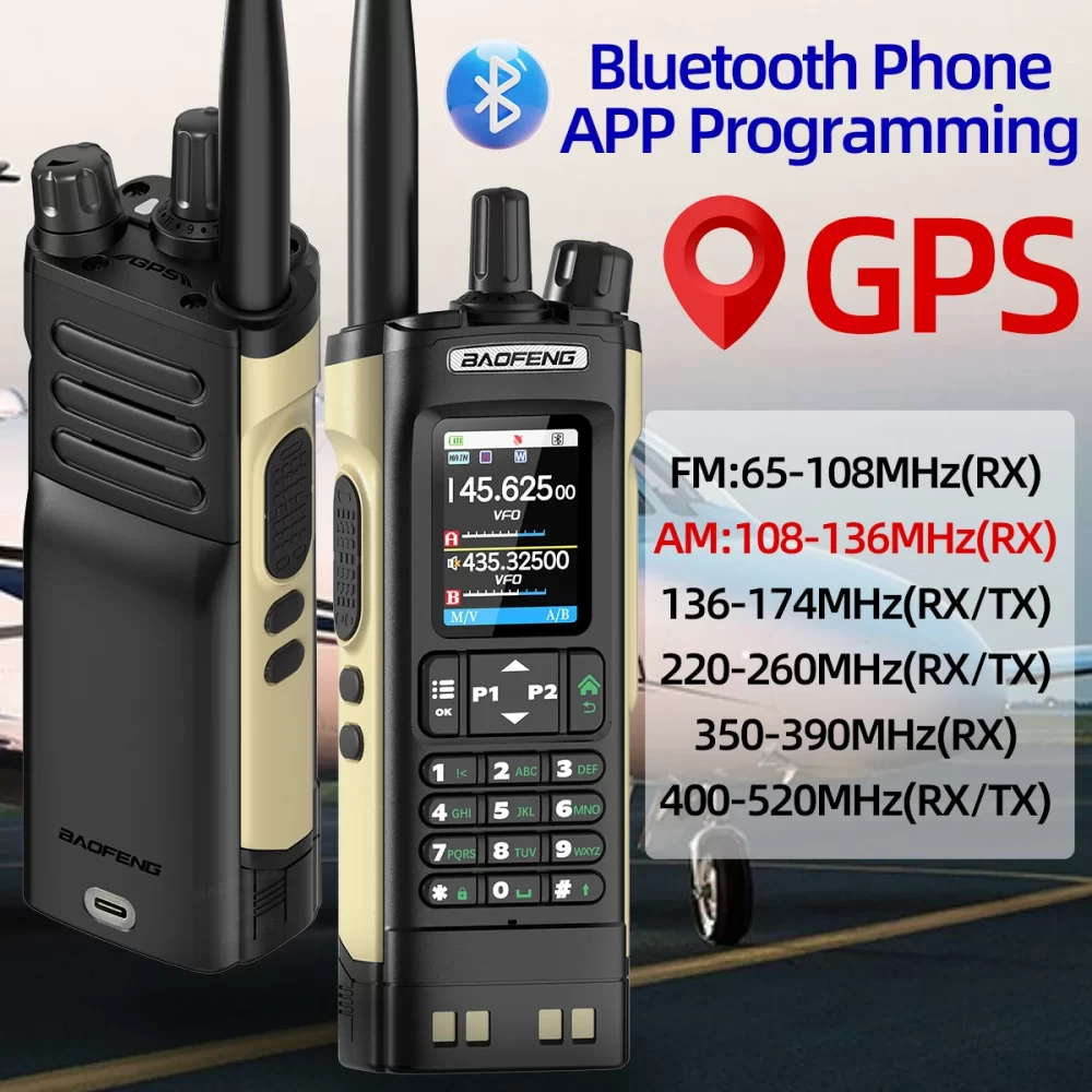 New BAOFENG UV-32 GPS Walkie Talkie Bluetooth Phone APP Programming 1000CH Multi Band Type-C Long Range Upgraded UV-5R Ham Radio - Image 4