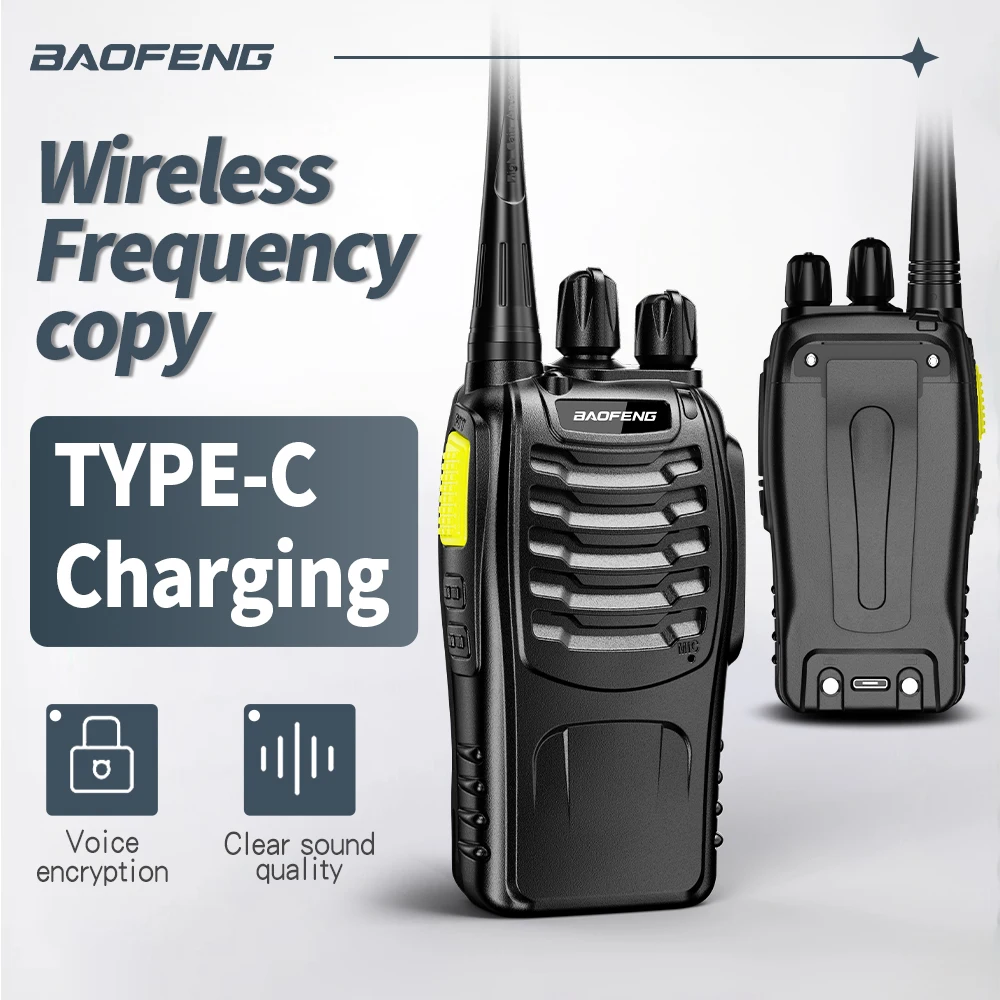 Baofeng BF-888SD GMSK Digital Walkie Talkies Noise Reduction UHF Encrypt Call Portable Type-C Charger Upgrade BF-888s