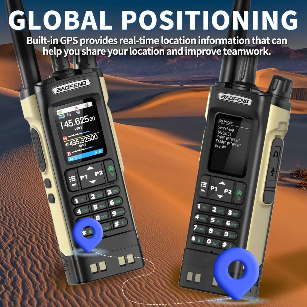 New BAOFENG UV-32 GPS Walkie Talkie Bluetooth Phone APP Programming 1000CH Multi Band Type-C Long Range Upgraded UV-5R Ham Radio - Image 3