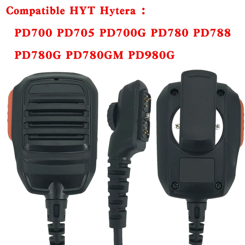 Walkie Talkie PTT Speaker Mic for Hytera HYT PD702 PD700 PD700G PD780 PD780G PD780GM Two Way Radio Shoulder Microphone