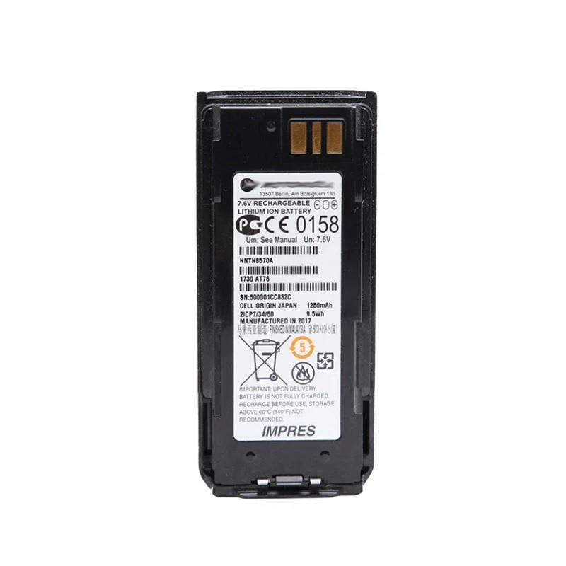 Explosion-proof Li-I Battery for Motorola, MTP8500, MTP8500Ex, MTP8550, MTP8550Ex, NNTN8570, NNTN8570A, 7.4V/mA, 1250mAh