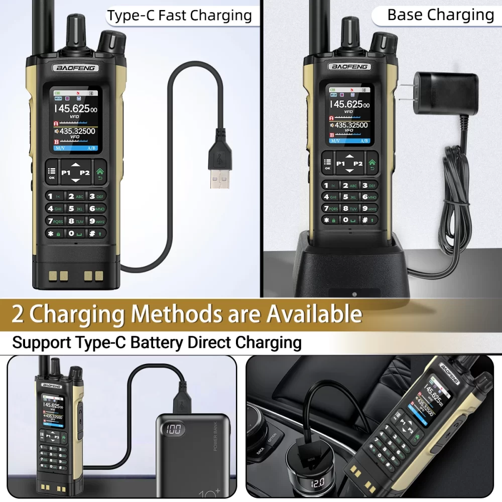 New BAOFENG UV-32 GPS Walkie Talkie Bluetooth Phone APP Programming 1000CH Multi Band Type-C Long Range Upgraded UV-5R Ham Radio - Image 5
