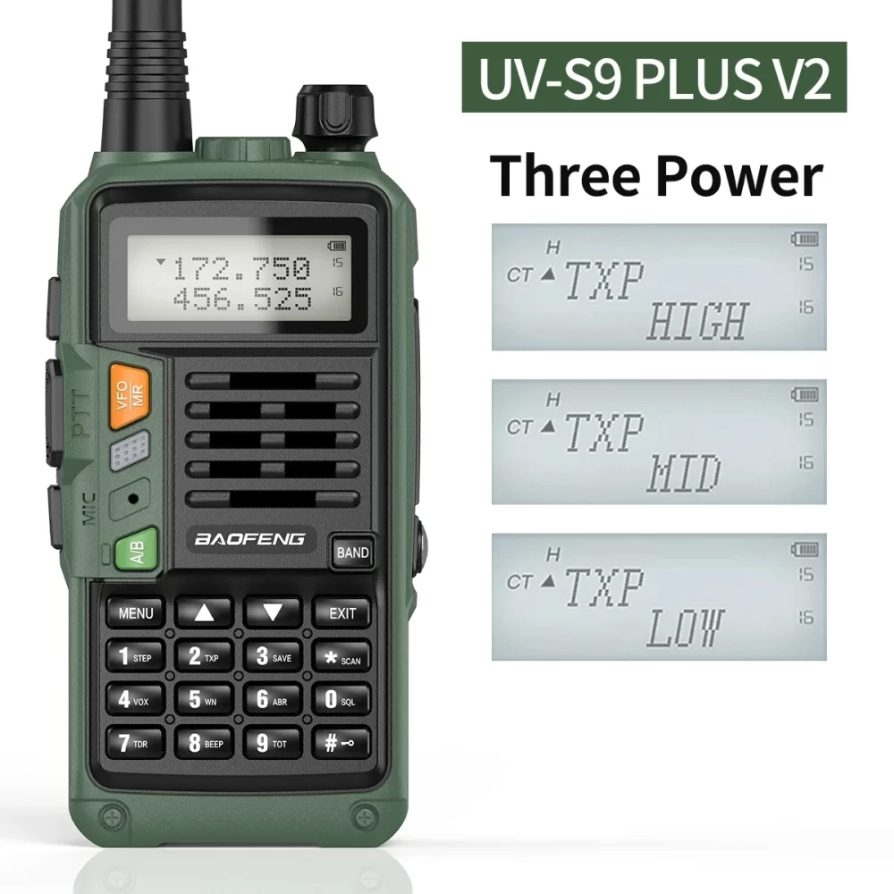 Baofeng UV-S9 PLUS 10W Walkie Talkie Dual Band Long Range VHF UHF Handheld Radio For UV-5R UV-K5 Ham Two Way Radio for Camping - Image 2