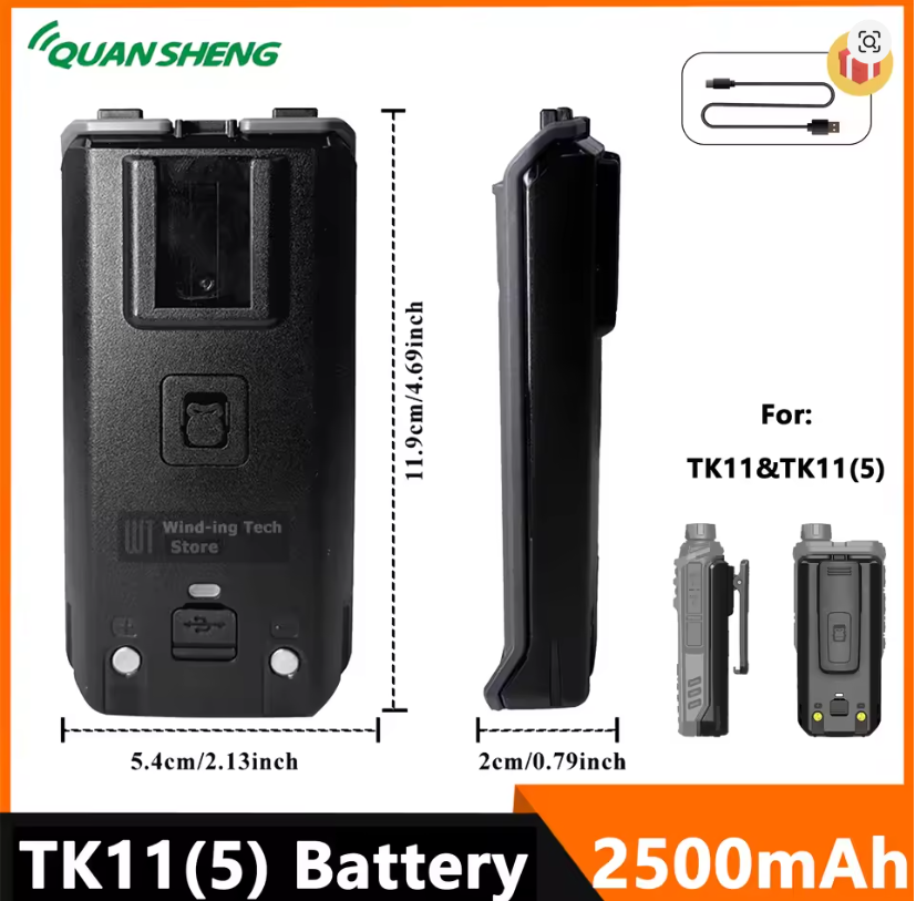 Original Quansheng TK11(5) Radio Battery Back Clip