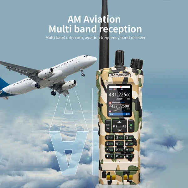 Camouflage BAOFENG UV32 GPS 10W Multi Band Programming Wireless Copy Frequency NOAA Long Range Camping UV-32 Handheld Walkie Talkie - Image 3